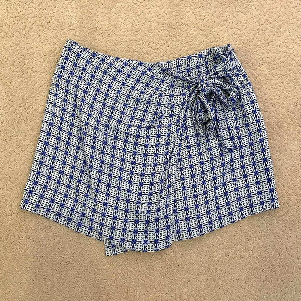 Tularosa Blue Printed Tie Skirt